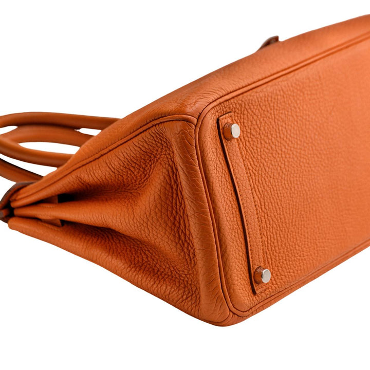 Preowned Hermès Birkin 30 Orange Togo Leather Handbag