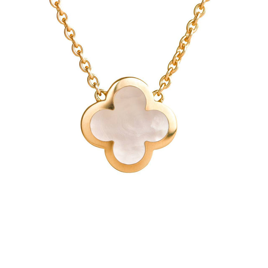 Preloved Van Cleef & Arpels Pure Alhambra Mother of Pearl 18K Yellow Gold Pendant Necklace