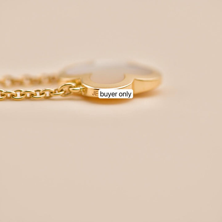 Preloved Van Cleef Pure Alhambra Mother of Pearl 18K Yellow Gold Pendant Necklace