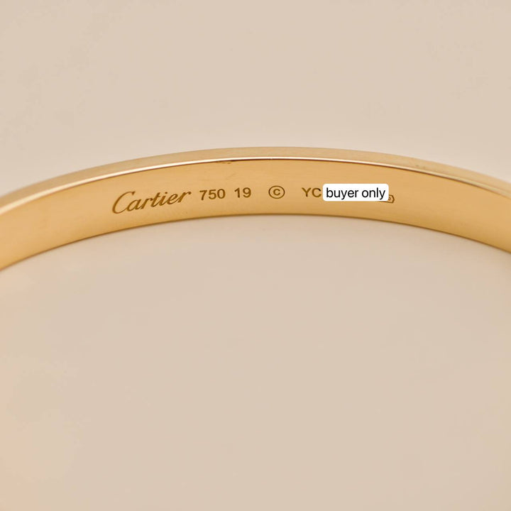 Second Hand Cartier Love 18K Yellow Gold Bracelet 