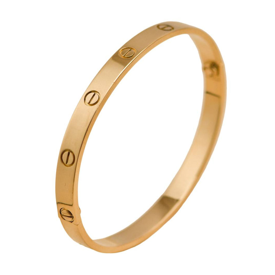 Preloved Cartier Love 18K Yellow Gold Bracelet Size 19