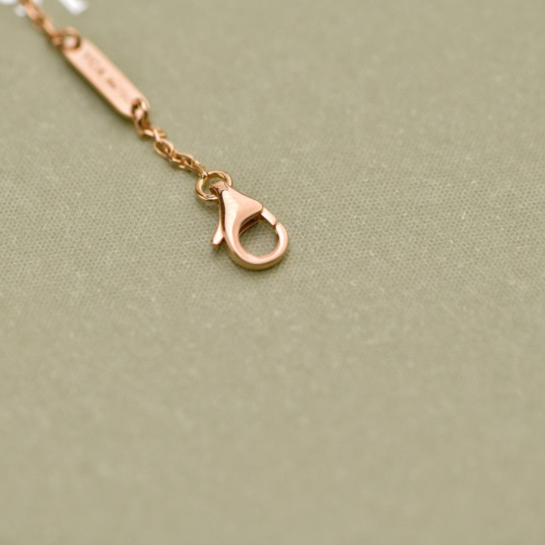 Preloved VCA Carnelian Diamond 18K Rose Gold 2011 Holiday Pendant
