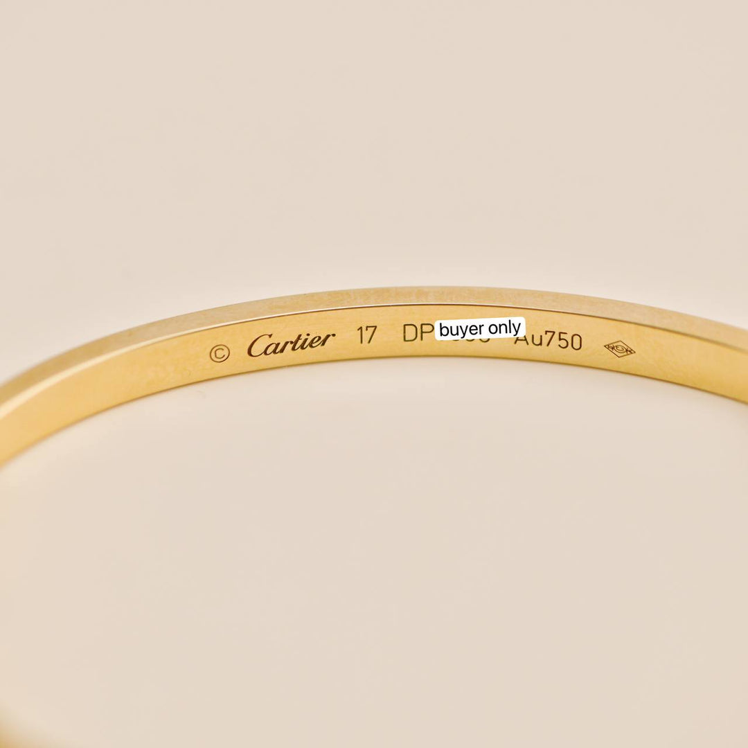 Preowned Cartier Love Bracelet Small Model 18K Yellow Gold Bracelet 