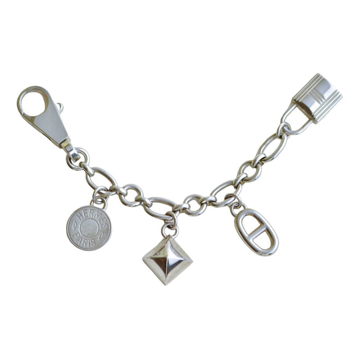 Preloved Hermès Permabrass Olga Palladium Plated Bag Charm
