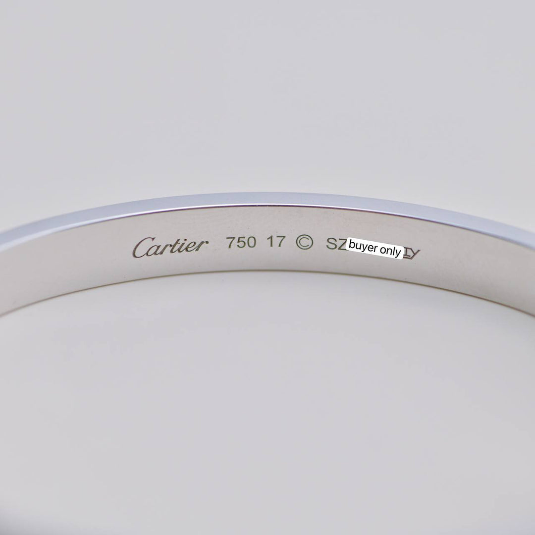 Preowned Cartier Love 18K White Gold Bracelet 