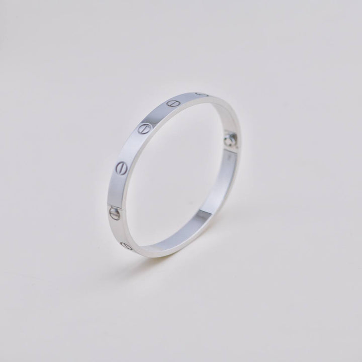 Used Cartier Love 18K White Gold Bracelet Size 17