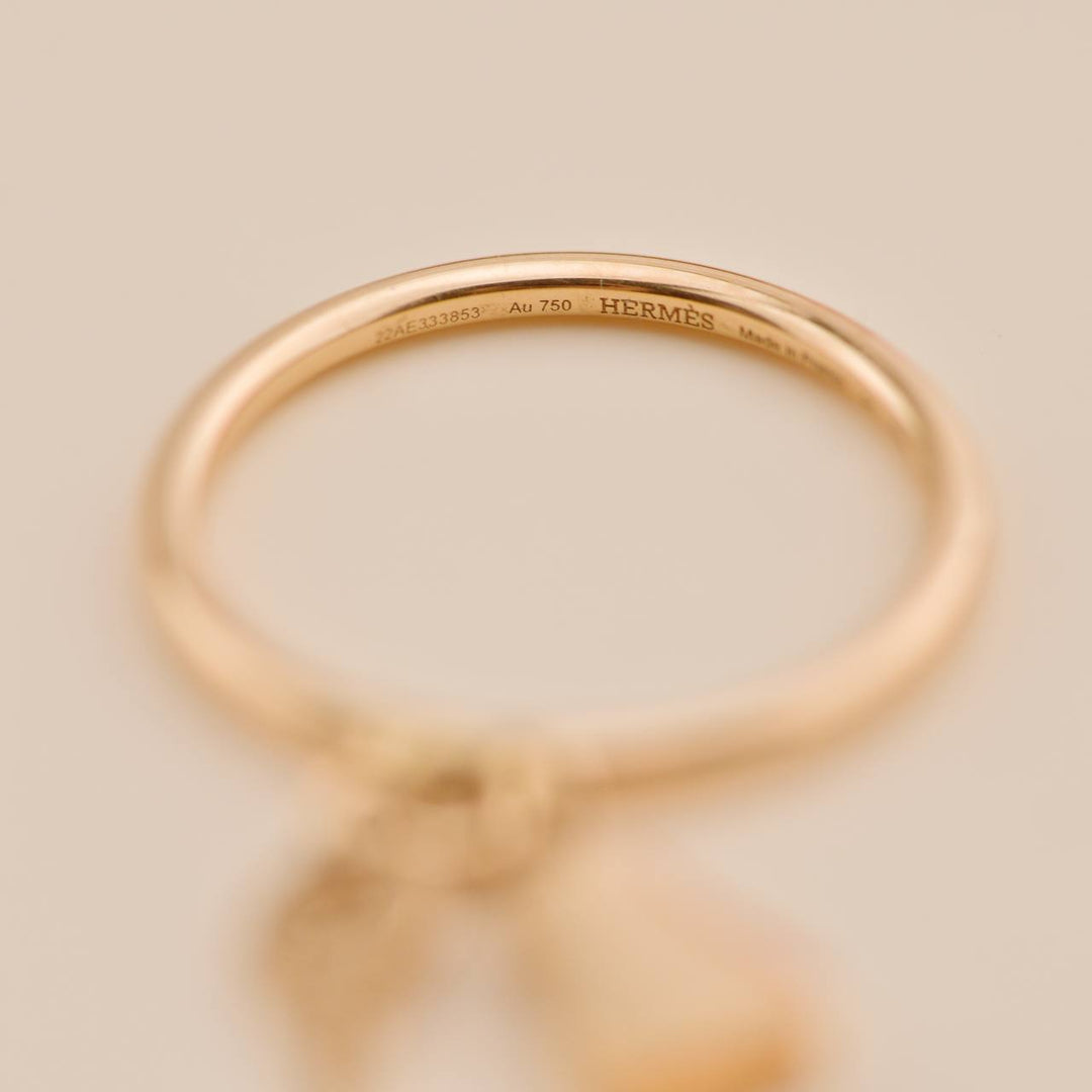 Preowned Hermès Kelly Clochette 18K Rose Gold Ring