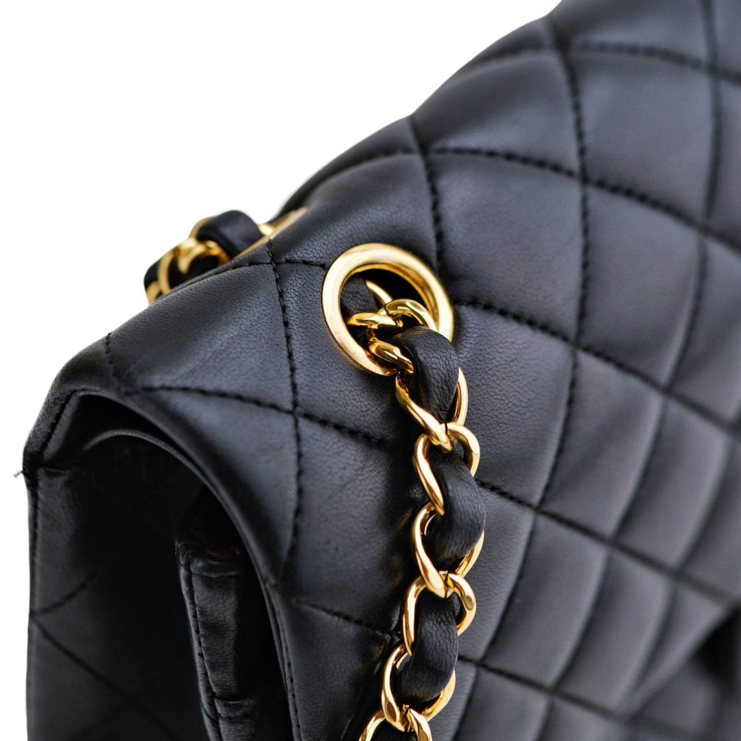 Preowned Chanel Lambskin Quilted Medium Classic Double Flap Handbag
