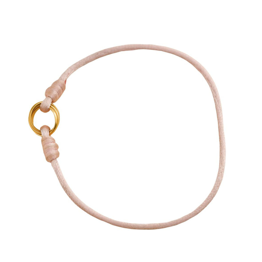Preloved Cartier Trinity 18K Yellow Gold Pink Silk Cord Bracelet