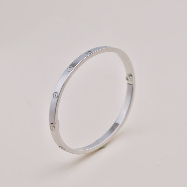 Second Hand Cartier Love 18K White Gold Small Model Bracelet Size 16