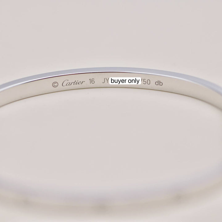 Second Hand Cartier Love 18K White Gold Small Model Bracelet
