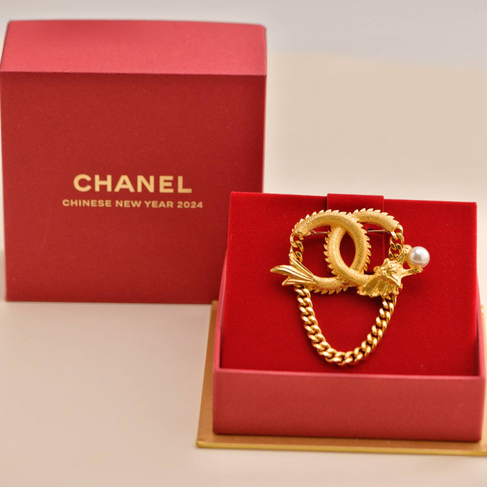 Preowned Chanel Limited-Edition Dragon Year Brooch