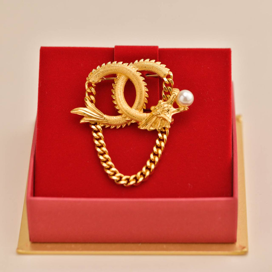 Used Chanel Limited-Edition Dragon Year Brooch