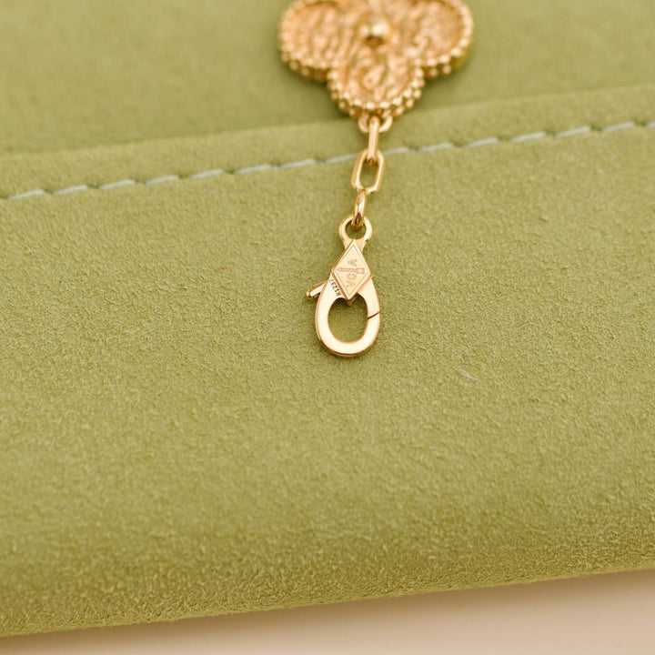 Preloved Van Cleef Vintage Alhambra 5 Motifs 18K Yellow Gold Bracelet