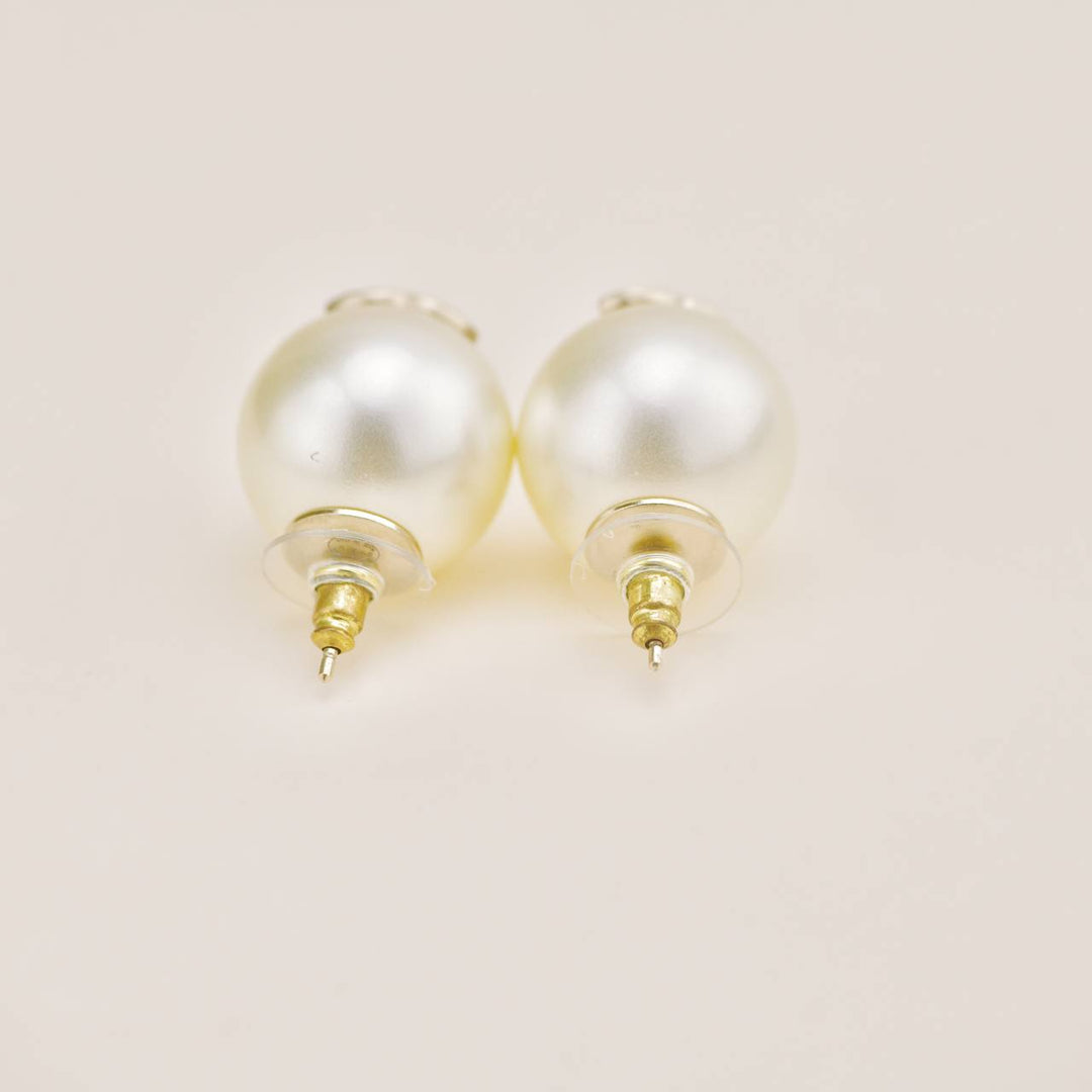 Preowned Chanel CC Faux Pearl Earrings