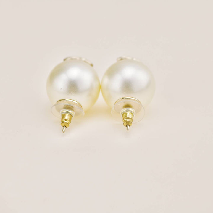 Preowned Chanel CC Faux Pearl Earrings