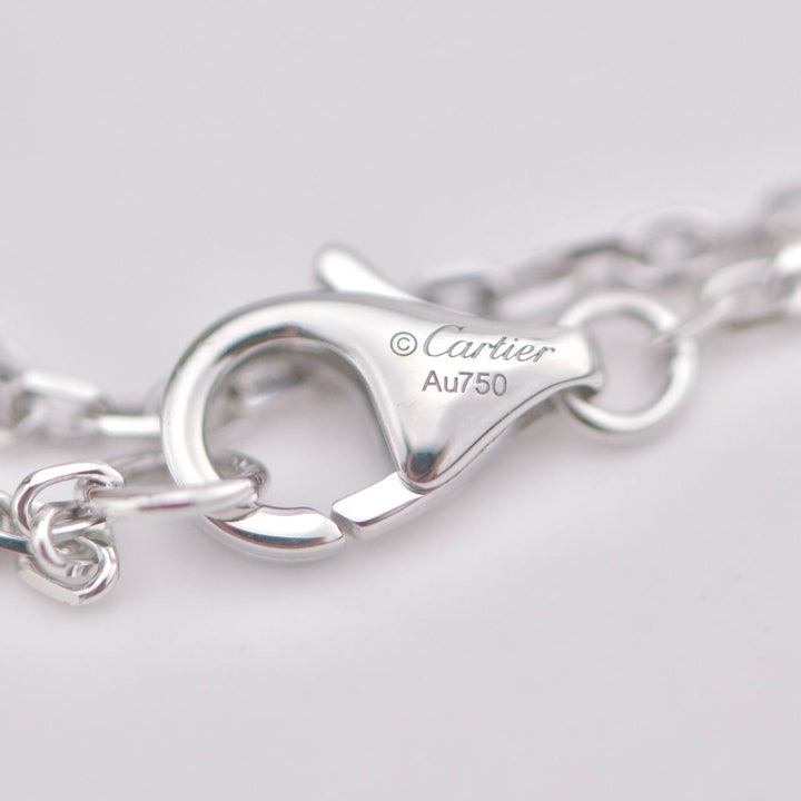 Second Hand Cartier Diamond 18K White Gold Love Pendant Necklace 