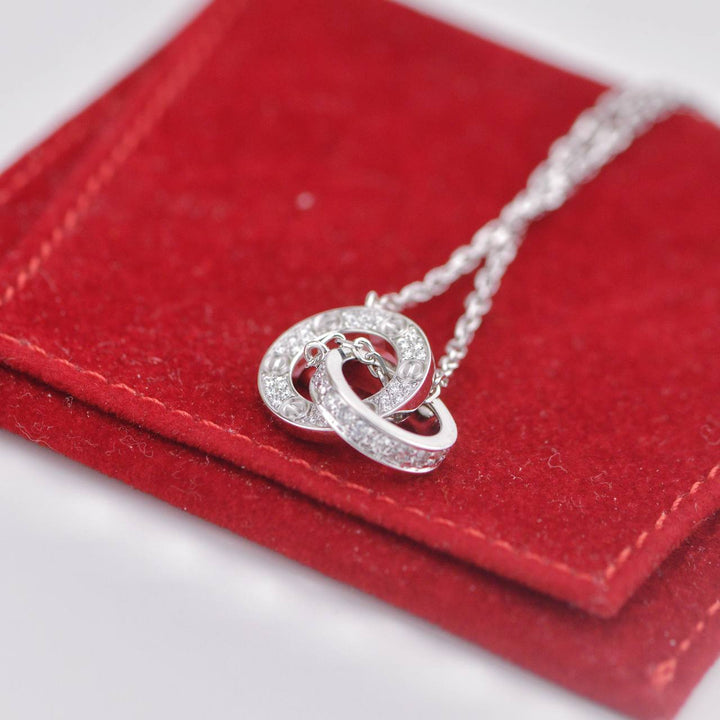 Second Hand Cartier Diamond 18K White Gold Love Necklace 