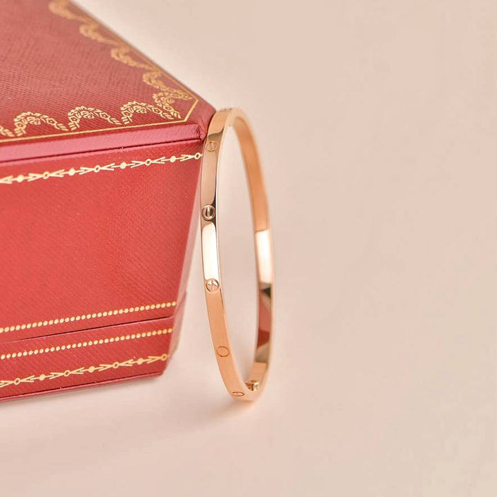 Second Hand Cartier 18K Rose Gold Small Model Bracelet Size 17