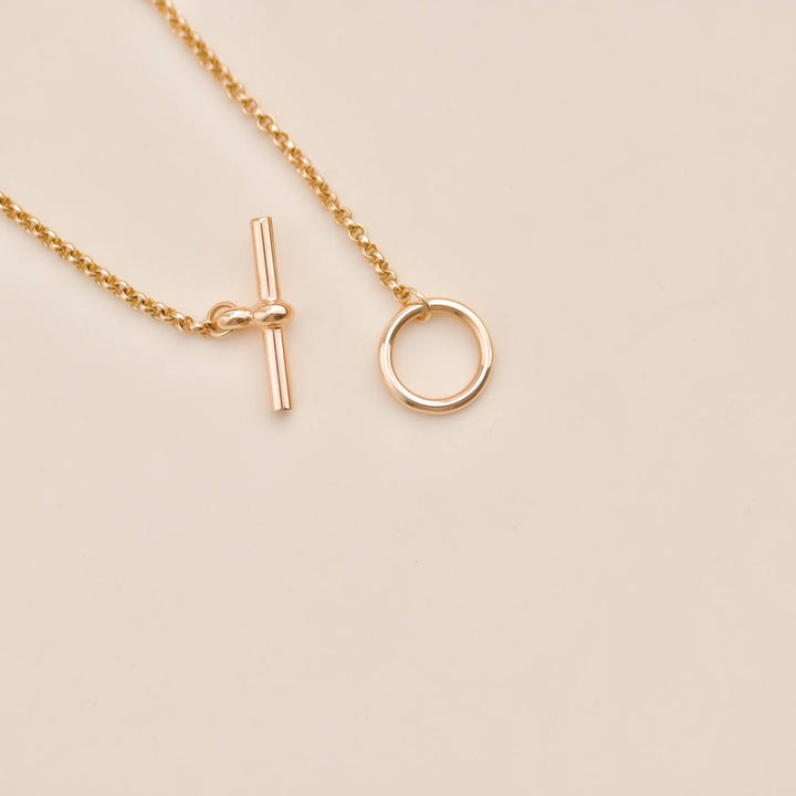 Preloved Hermès 18K Rose Gold Coin Necklace 