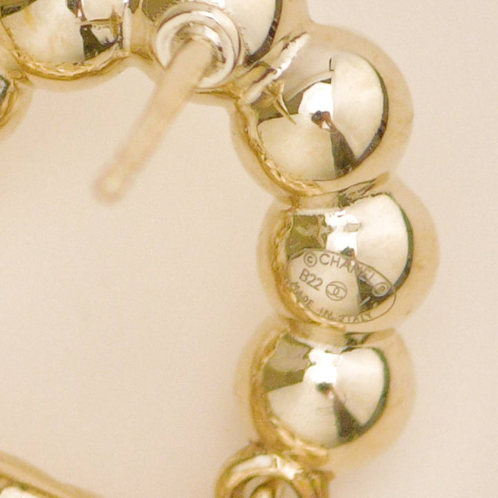 Used Chanel Faux Pearl Quilted Classic Flap Bag Earrings