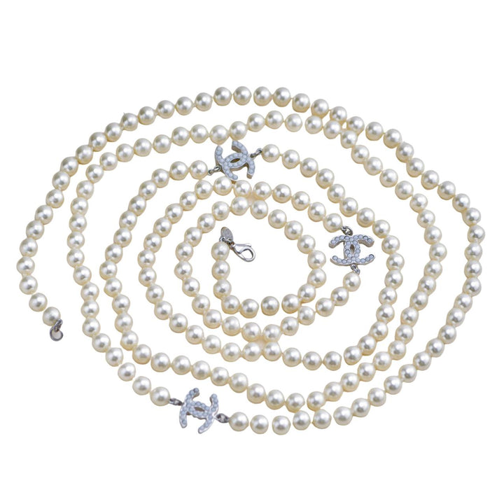 Preloved Chanel CC Collection Faux Pearl Necklace
