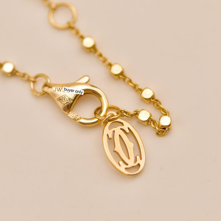 Used Cartier Panthère de Cartier Diamond Garnet Onyx 18K Gold Necklace