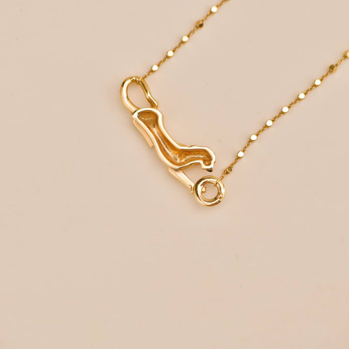 Second Hand Cartier Panthère de Cartier Diamond Garnet Onyx 18K Gold Necklace
