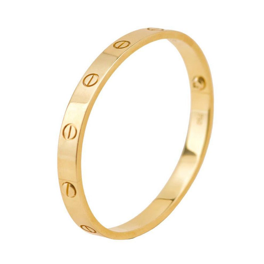 Preowned Cartier Love 18K Yellow Gold Bracelet Size 18