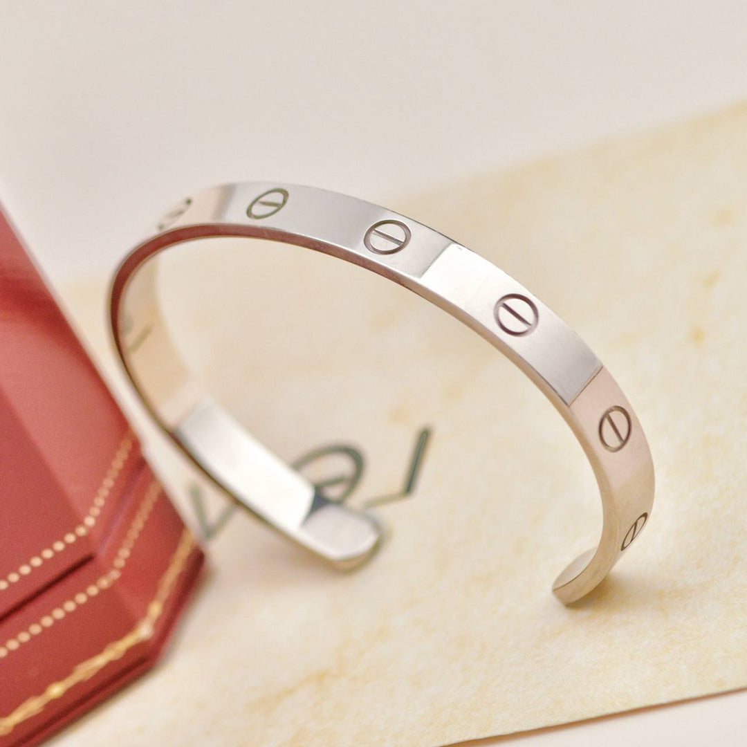 Preloved Cartier Love 18K White Gold Cuff Bracelet