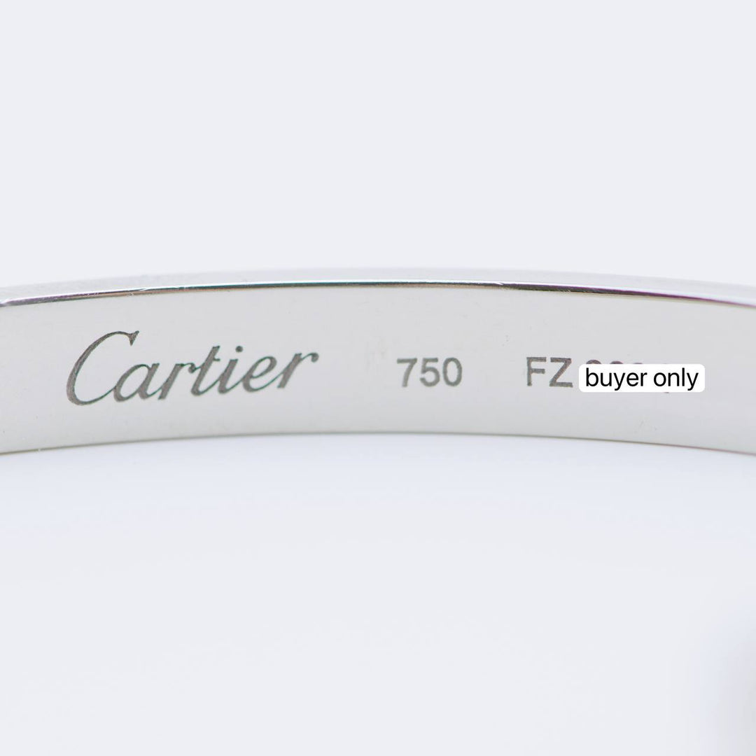 Second Hand Cartier Love 18K White Gold Cuff Bracelet