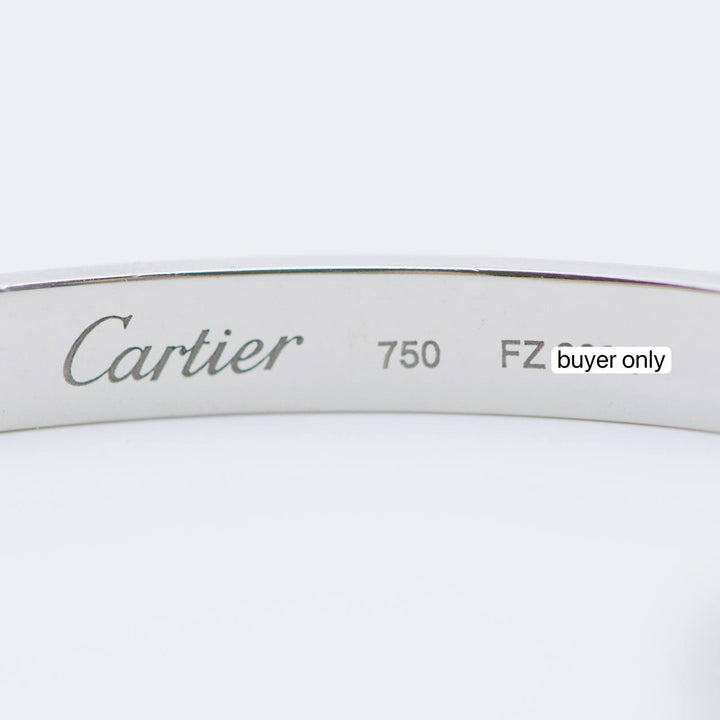 Second Hand Cartier Love 18K White Gold Cuff Bracelet