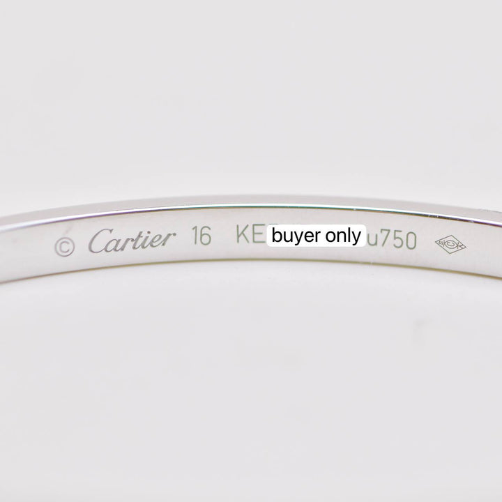 Preowned Cartier Love Small Model 18K White Gold 