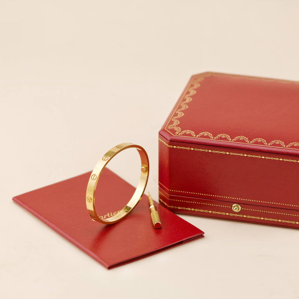 Preowned Cartier Love Bracelet 18K Yellow Gold Size 19