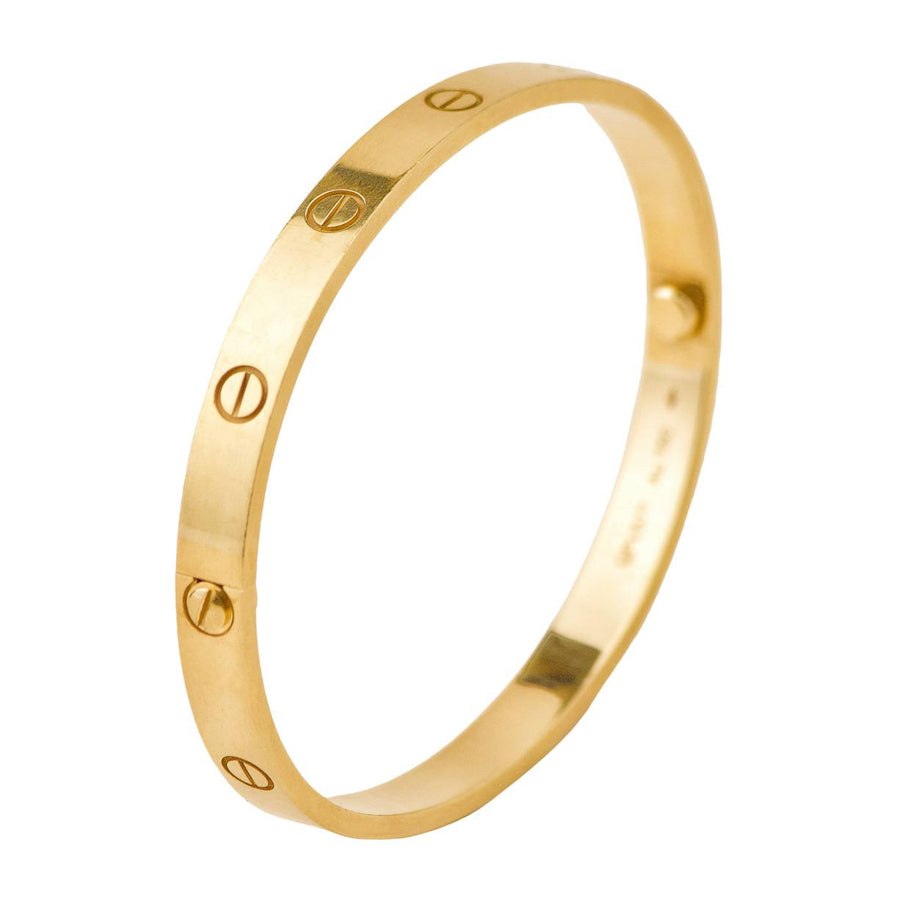 Preloved Cartier Love Bracelet 18K Yellow Gold Size 19