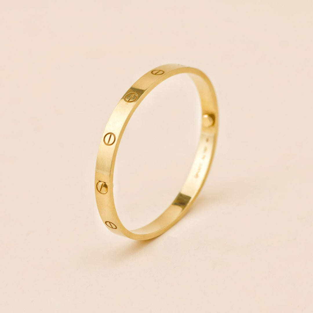 Used Cartier Love Bracelet 18K Yellow Gold Size 19