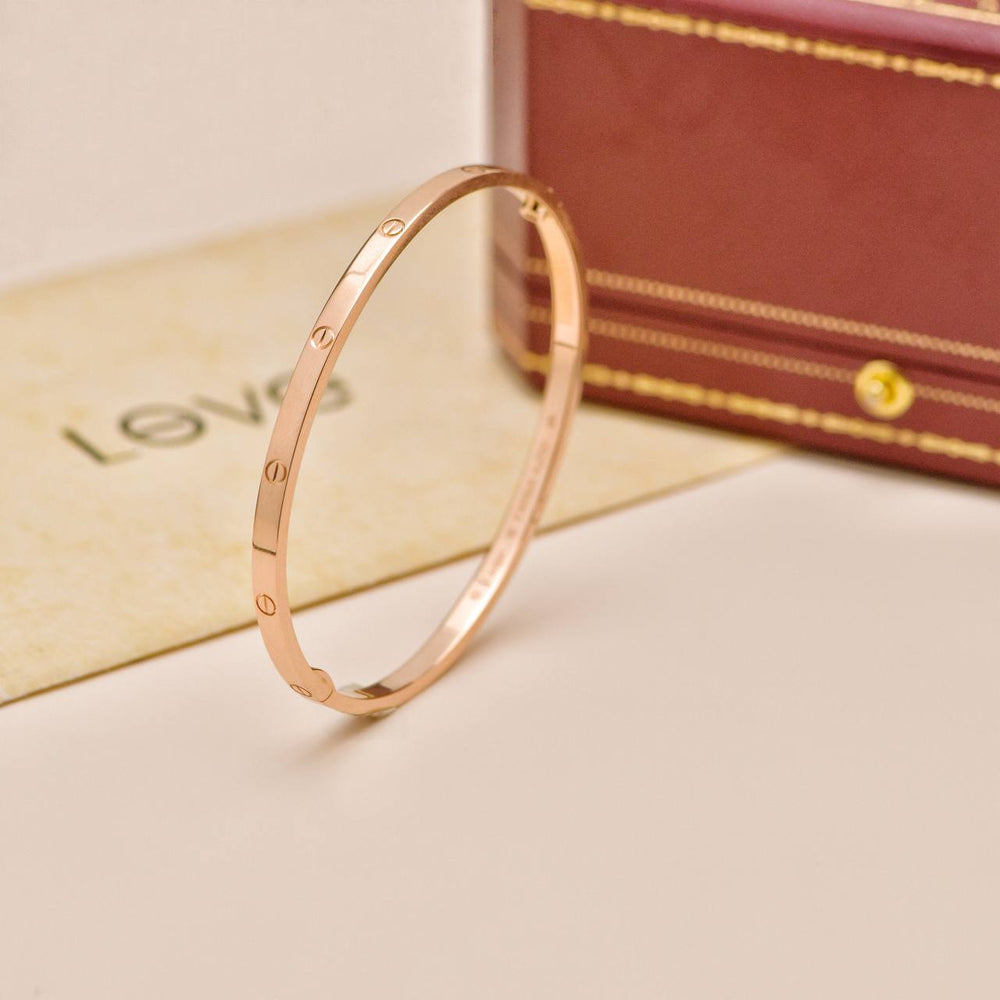 Used Cartier Love Small Model 18K Rose Gold Bracelet Size 19