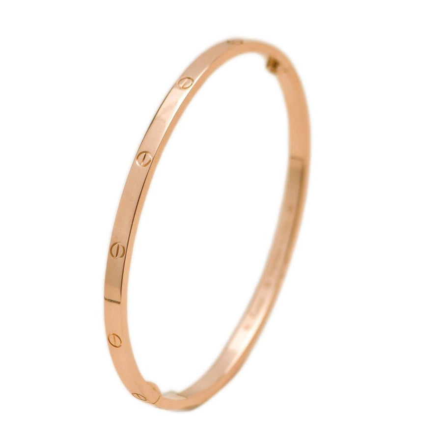 Preloved Cartier Love Small Model 18K Rose Gold Bracelet Size 19
