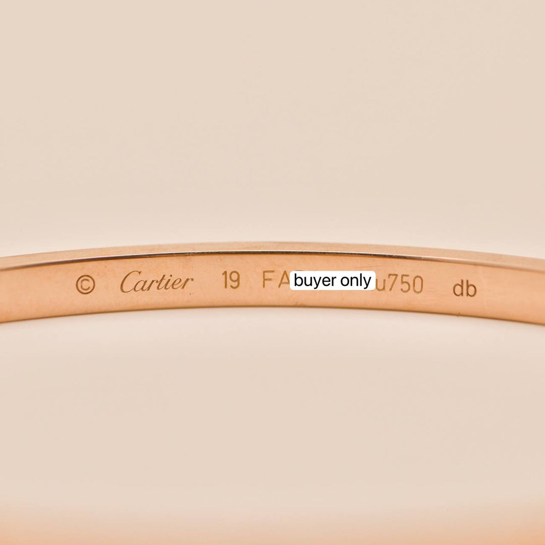 Used Cartier Love Small Model 18K Rose Gold Bracelet 