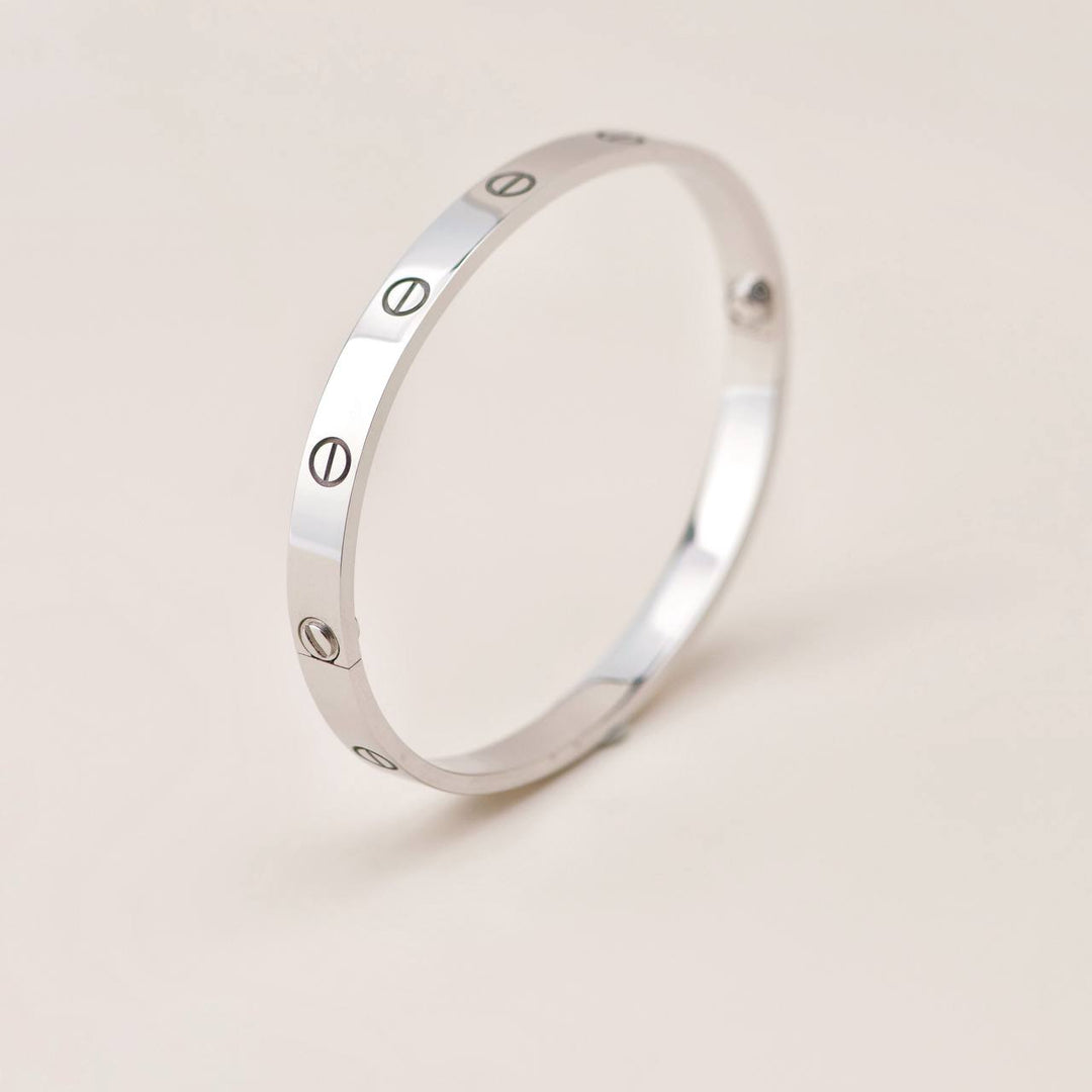 Used Cartier Love 18K White Gold Bracelet Size 19