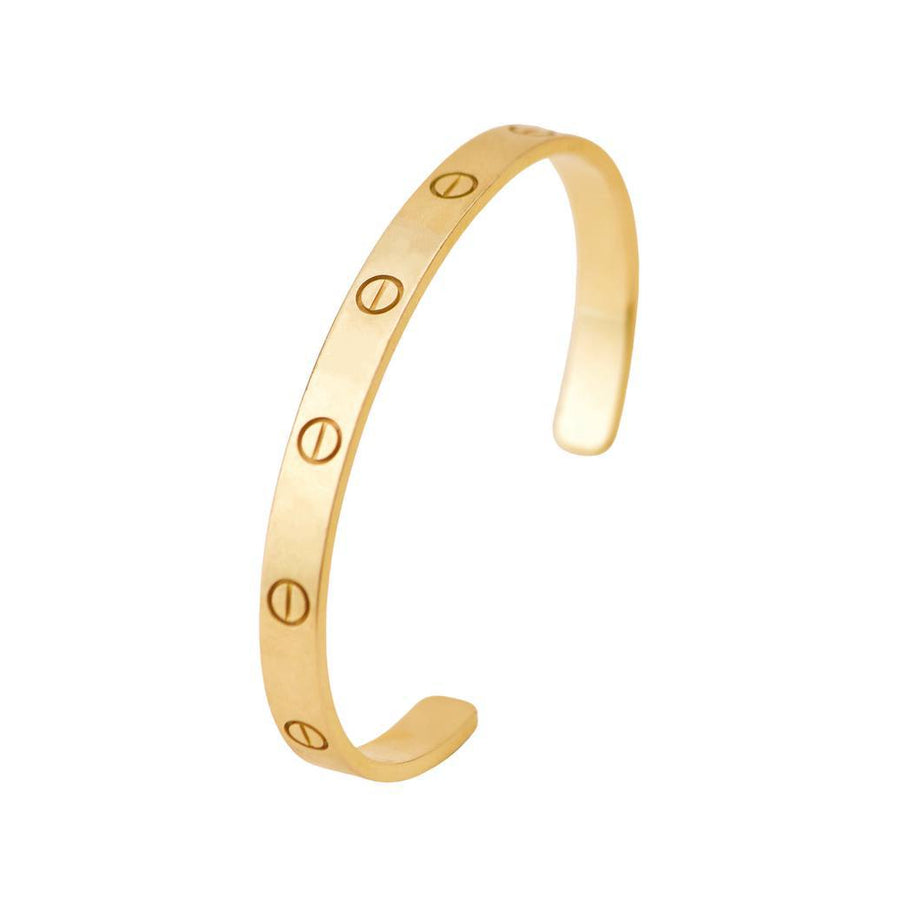 Preloved Cartier Love Cuff 18K Yellow Gold Bracelet Size 17