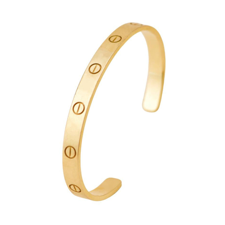 Preloved Cartier Love Cuff 18K Yellow Gold Bracelet Size 18