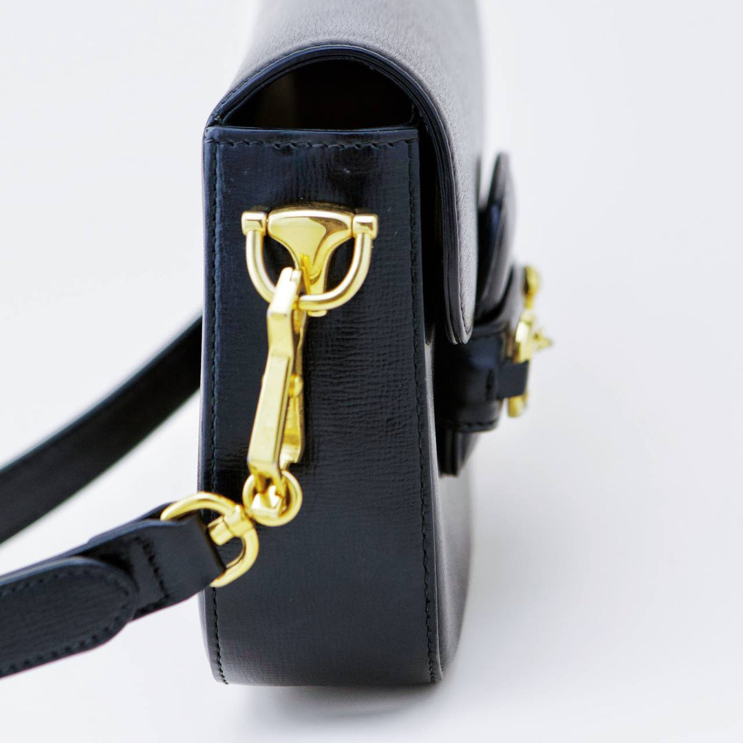 Used Gucci Horsebit 1955 Black Leather Crossbody bag
