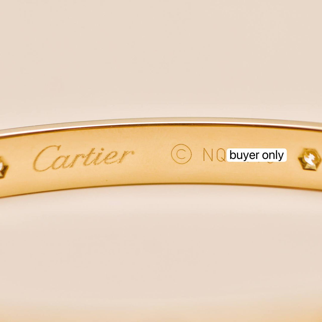 Preloved Cartier Love 4 Diamond 18K Gold Bracelet
