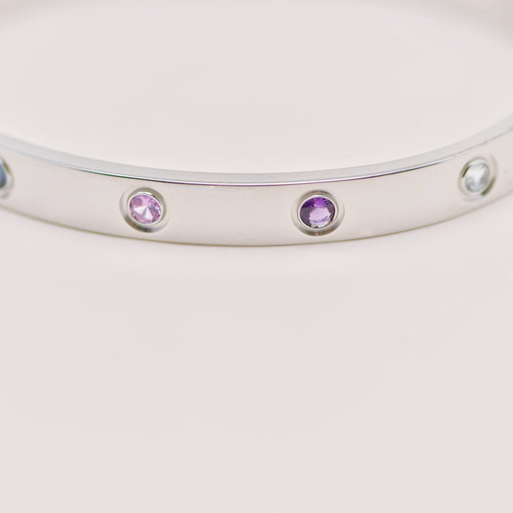 Preowned Cartier Love Rainbow Multi-gem 18K Gold Bracelet