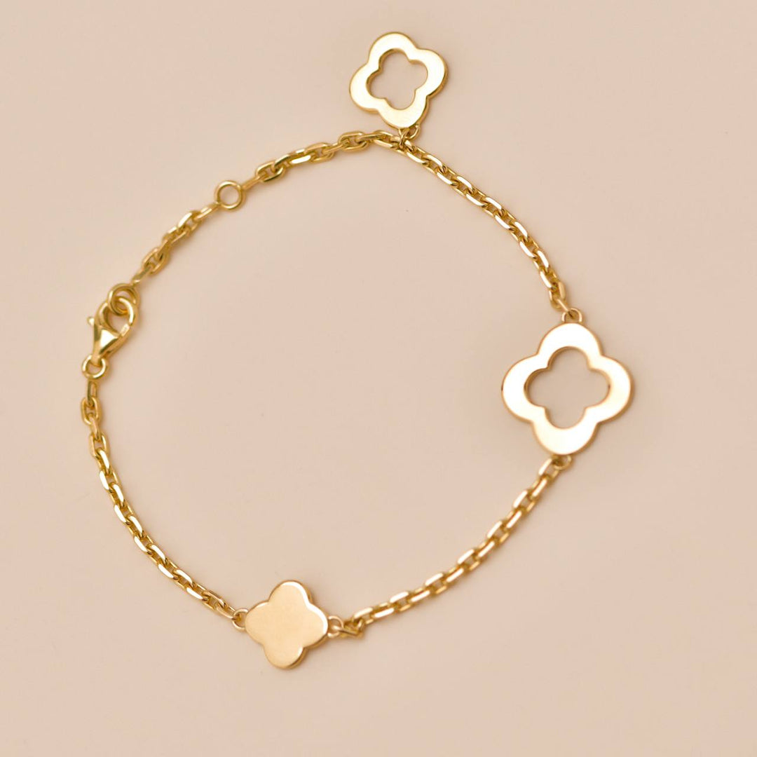 Preloved Van Cleef Byzantine Alhambra 18K Yellow Gold Bracelet