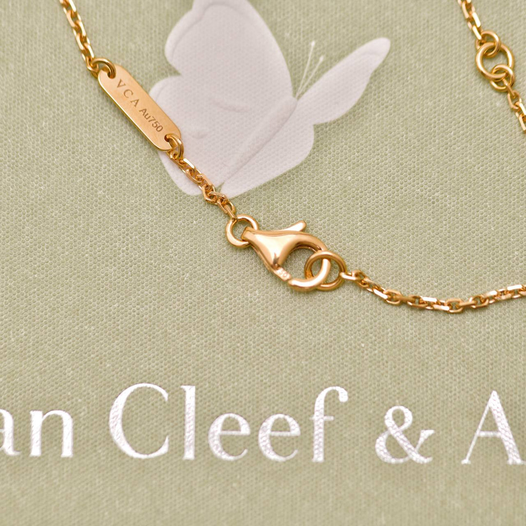 Used Van Cleef 2025 Holiday Pendant Pink Mother of Pearl 18K Rose Gold