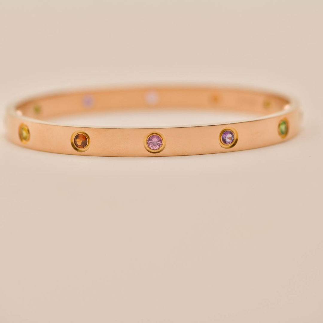 Preloved Cartier Love Multi Gem 18K Rose Gold Bracelet