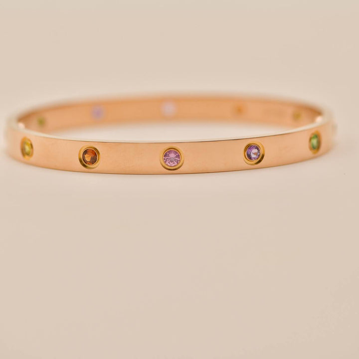 Preloved Cartier Love Multi Gem 18K Rose Gold Bracelet