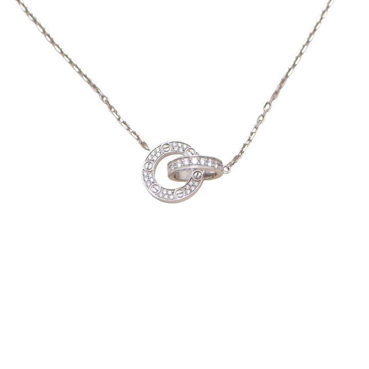 Preloved Cartier Love Diamond 18K White Gold Pendant Necklace